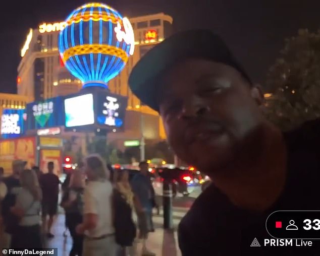 The video showed Finny looking into the camera, which appeared to be on a tripod, before turning away and off to the right