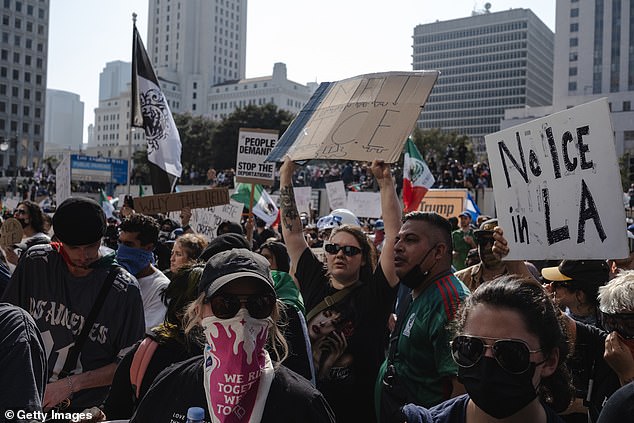Trump took credit for preventing further mayhem by dispatching California National Guard