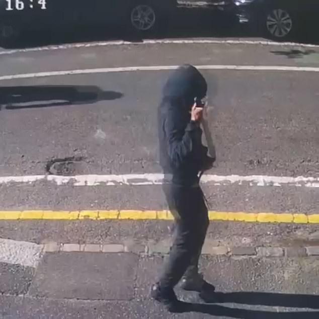 MailOnline previously obtained footage of Boulares, then 16, appearing to clutch a machete after he ran away from the spot Aled Jones was mugged of a £17k Rolex