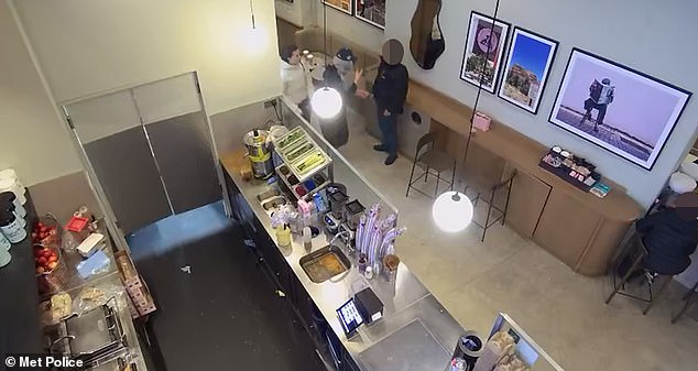 After a tussle, the thief then pointed his finger and said something to Ms Chenneour's friend