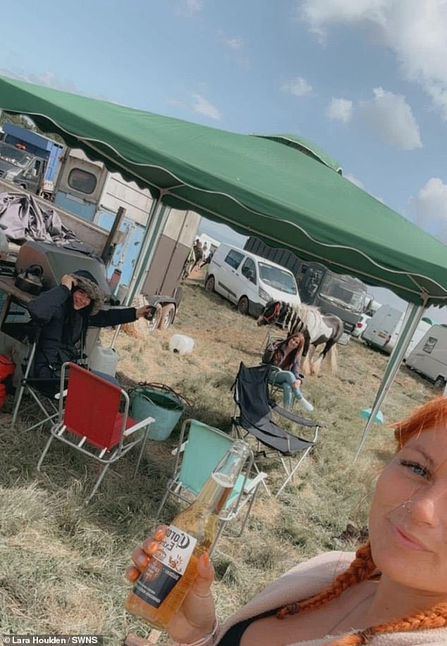 After getting home from the festival with her four-year-old horse Zorin, Ms Houlden said it was a 'fantastic experience'