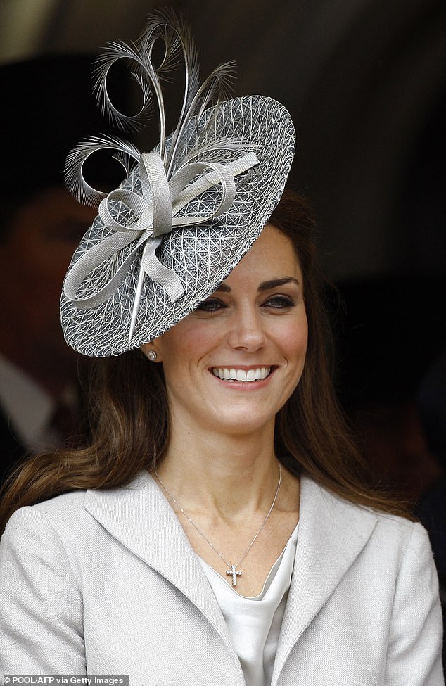 In 2011, Catherine, then Duchess of Cambridge, attended the Order of the Garter Service at Windsor Castle, wearing a bespoke hat by Rachel