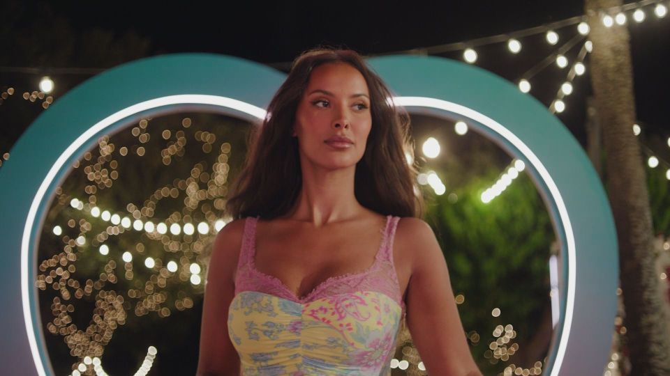 Maya Jama on Love Island.
