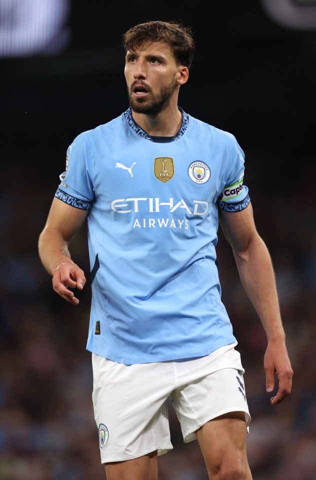 Ruben Dias of Manchester City in uniform.