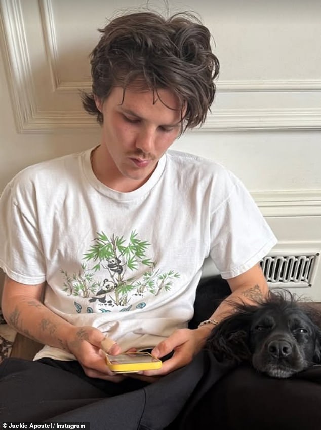 Gone were the budding musician's longer messy locks, instead sporting a much shorter sleeker do, reminiscent of his mum's style way back in 2008 (Cruz pictured earlier this month)