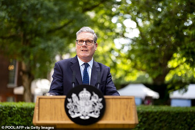 The Chancellor and Prime Minister (pictured) have repeatedly claimed that Labour has ‘fixed the foundations’ of the economy, despite rising inflation and cuts to official growth forecasts