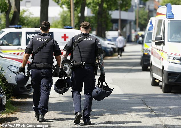The gunman entered the premises with a handgun and a pistol, according to local reports
