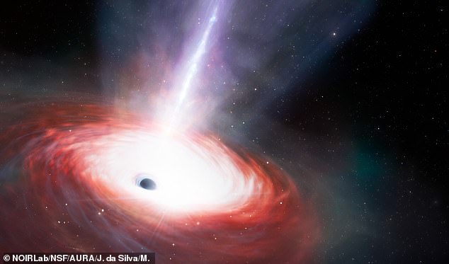 This new theory, known as the Black Hole Universe, proposes that the universe was formed when a cloud of matter collapsed inwards forming a black hole (artist's impression) which then bounced outwards