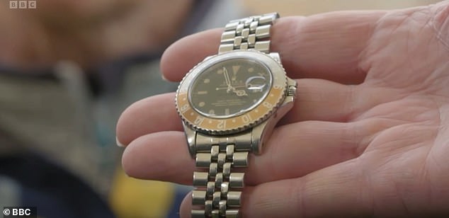 In the instalment that reran on Sunday, expert Richard Price was asked to assess a 1960s Rolex GMT-Master watch (pictured)