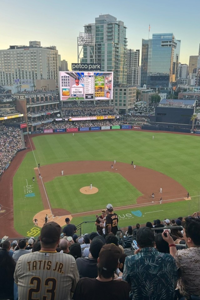 Baseball game at Petco Park in San Diego.