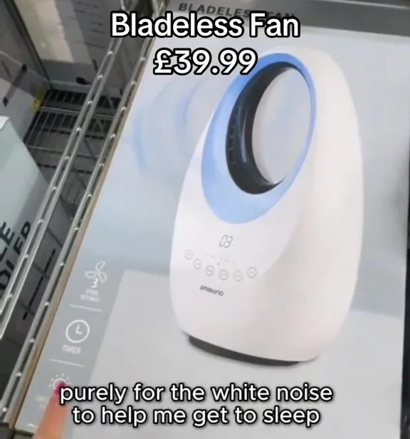 Image of a bladeless fan for £39.99.
