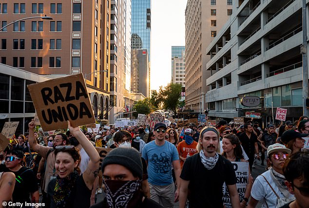 Tons of marchers were also seen in the liberal city of Austin in deep red Texas