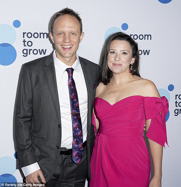 She married Broadway music director and composter Aron Accurso in 2016, and they welcomed their son Thomas in 2018. The couple is seen in 2023