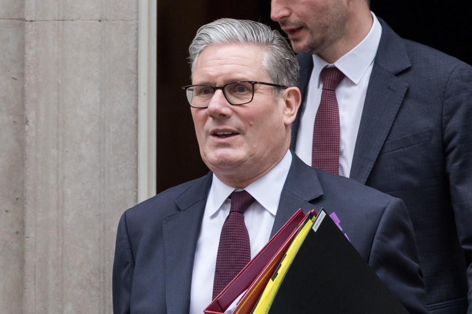 Sir Keir Starmer leaving 10 Downing Street.