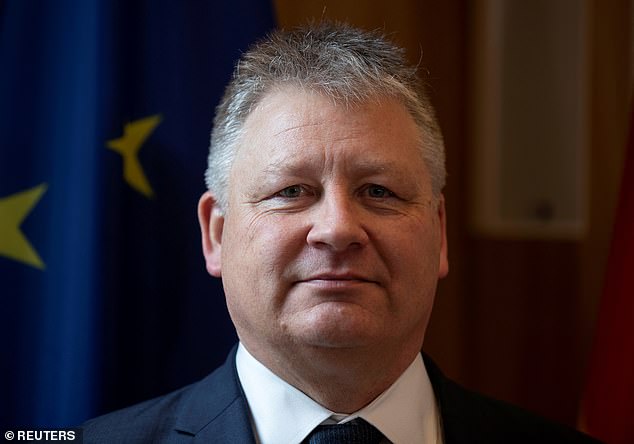 Bruno Kahl (pictured) said: 'We are very sure, and we have intelligence evidence to back this up, that [Russia's full-scale invasion of] Ukraine is only one step on Russia's path towards the west'