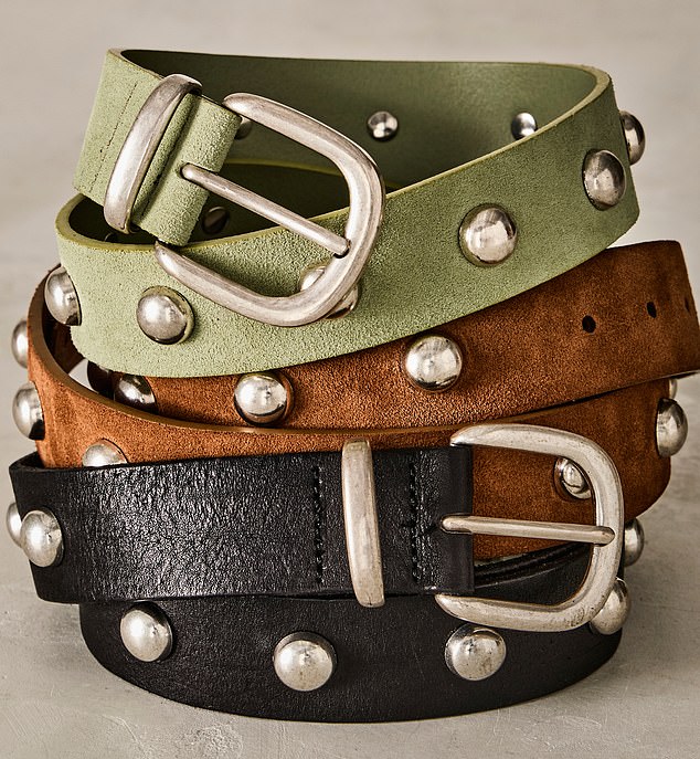 Rhodes stud belt, £40, freepeople.com