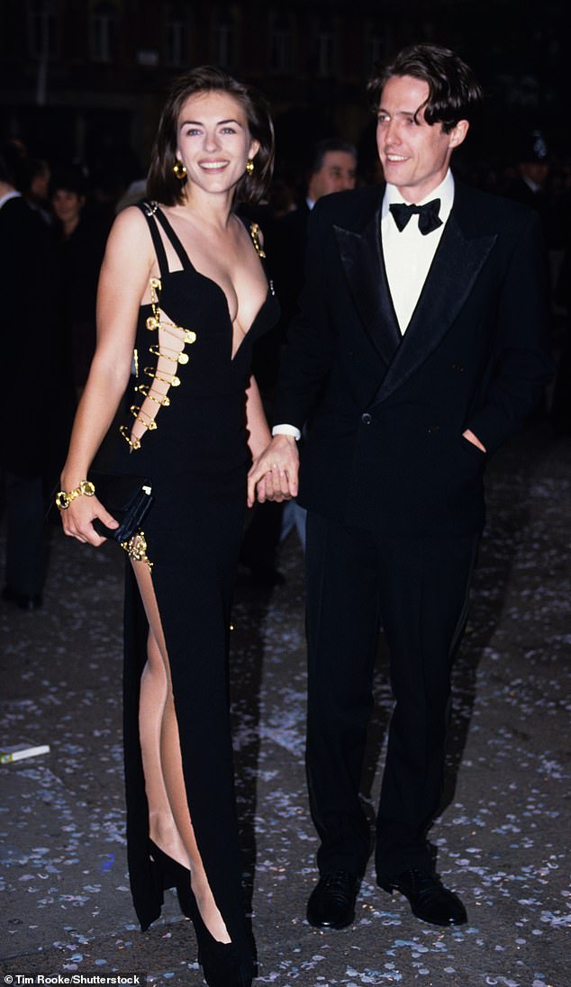 She has sported some legendary dresses over the years, including her £3,000 black safety pin Versace gown often referred to as 'THAT dress' when she accompanied Hugh Grant to the premiere of Four Weddings and a Funeral in 1994