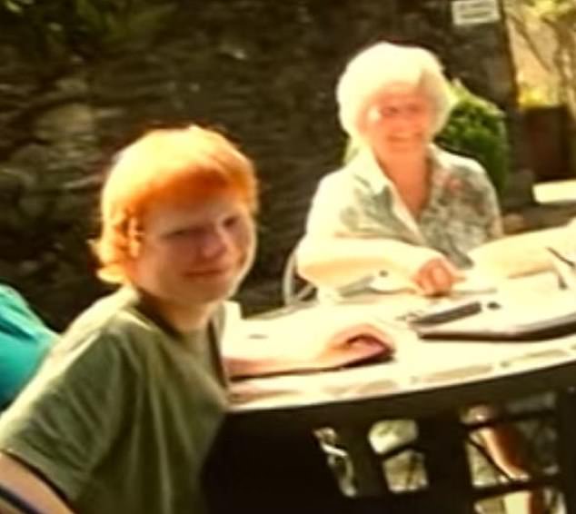 While the singer, 34, was born and raised in Suffolk his father John hails from Belfast , and the bitter family fall out inspired his 2017 song (Pictured with late grandmother Nancy)