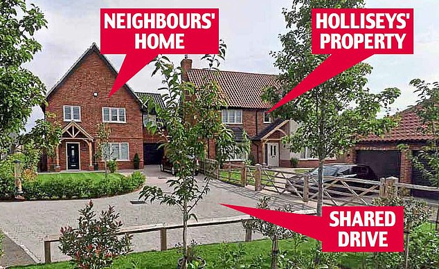 The scene of the dispute between the Holliseys' and their neighbours in the Norfolk village of Bressingham