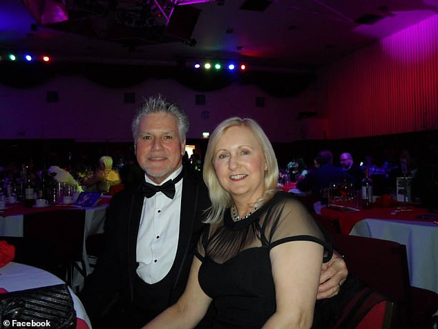 The Holliseys, pictured at a function, deny assault and criminal damage charges. Mr Hollisey entered no plea in relation to a count of intentional strangulation