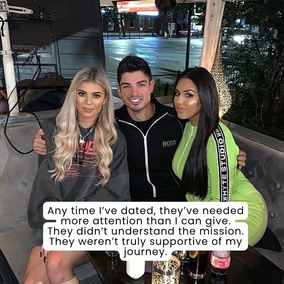 Photo of Anton Danyluk with two women.