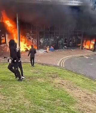 Fire at Larne Leisure Centre.