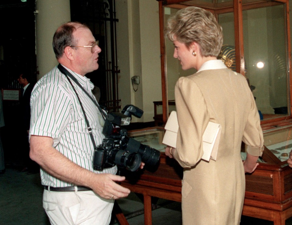 Princess Diana and Arthur Edwards in Cairo.