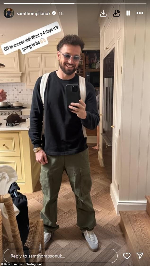 It comes after Sam revealed he will be at Soccer Aid as he shared a new Instagram snap on Thursday after suffering a string of agonising injuries