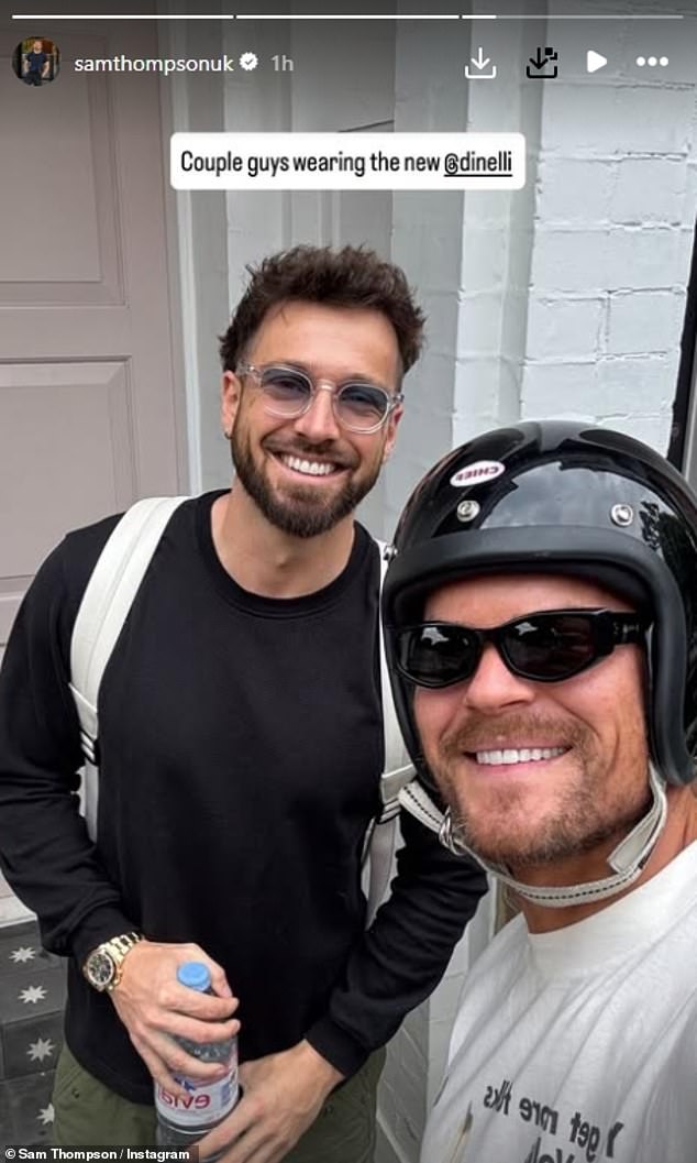 The I'm A Celebrity winner, 32, posed for a selfie with his brother-in-law Ryan Libbey outside his Chelsea home and revealed that he is heading to training ahead of the celebrity charity match on Sunday