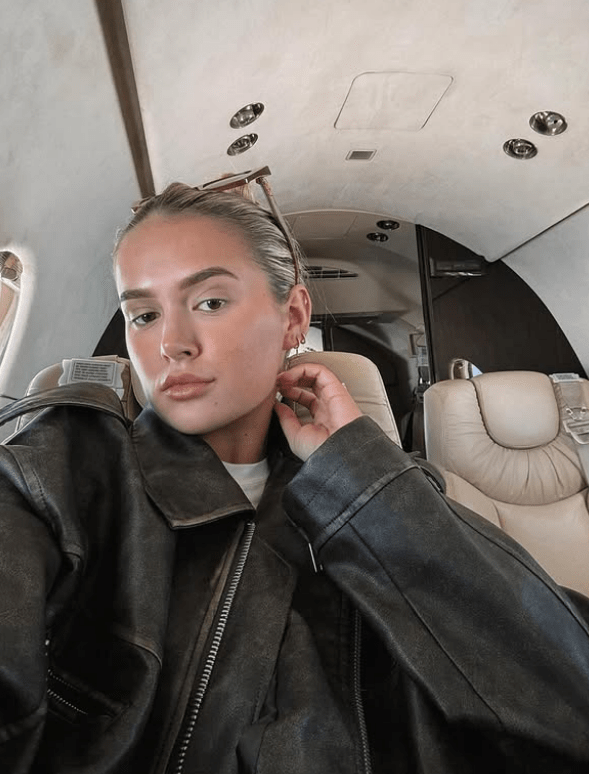 Molly-Mae Hague on a private jet.
