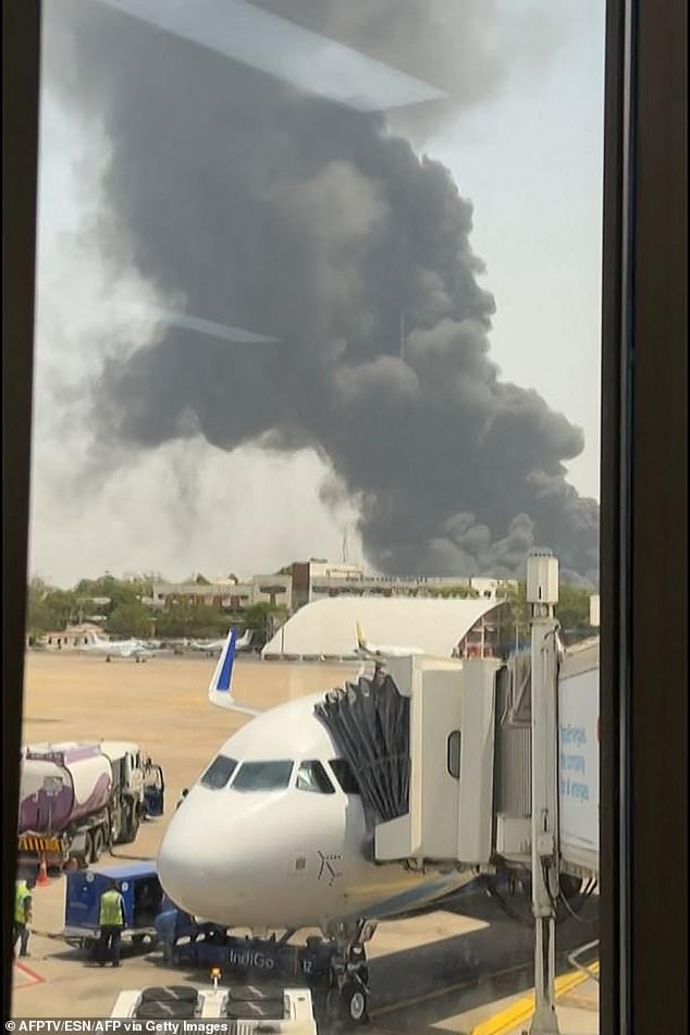 The Gatwick-bound flight, from Ahmedabad to London, crashed shortly after takeoff around 1.40pm local time (08.10 GMT)