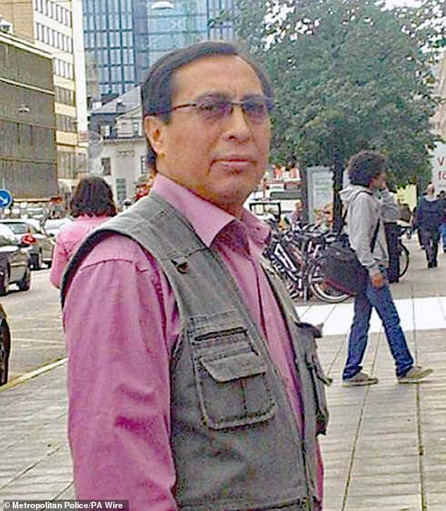 Mr Rivero (above) was near a bus stop in Islington, north London, on February 27, when the teenagers got off a bus and surrounded him