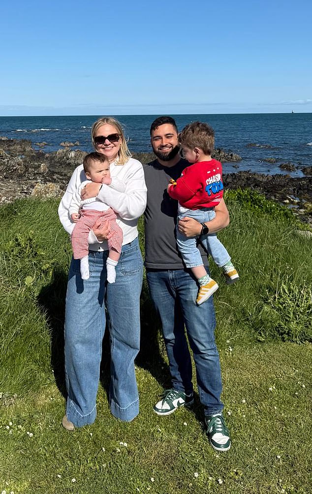 Georgia and her partner Chris have two sons, Teddy, who is two and a half, and Otis, who is seven months old