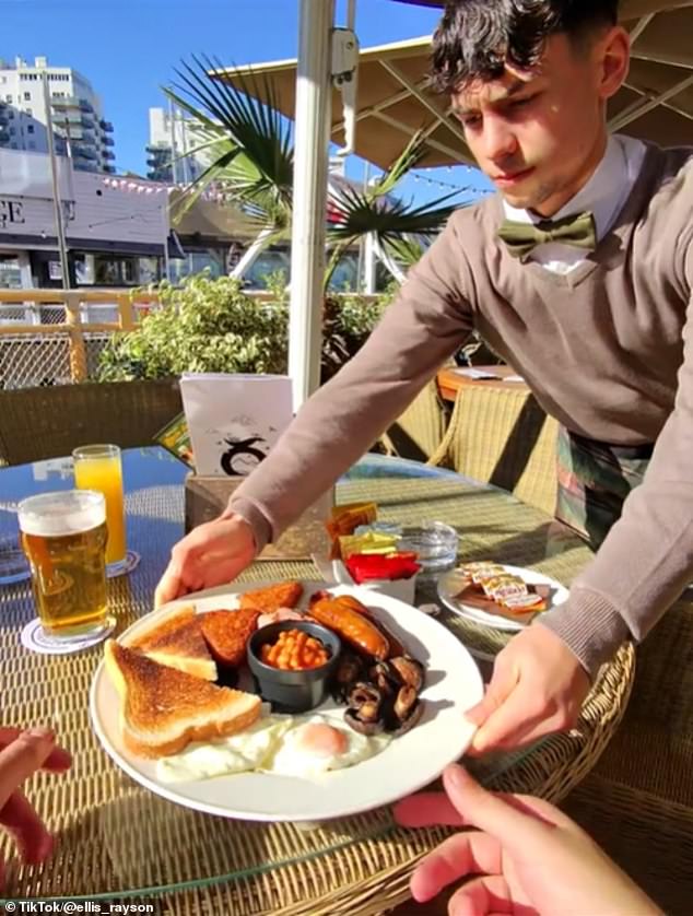 Ellis Rayson enjoyed a full English breakfast on his recent visit to the country