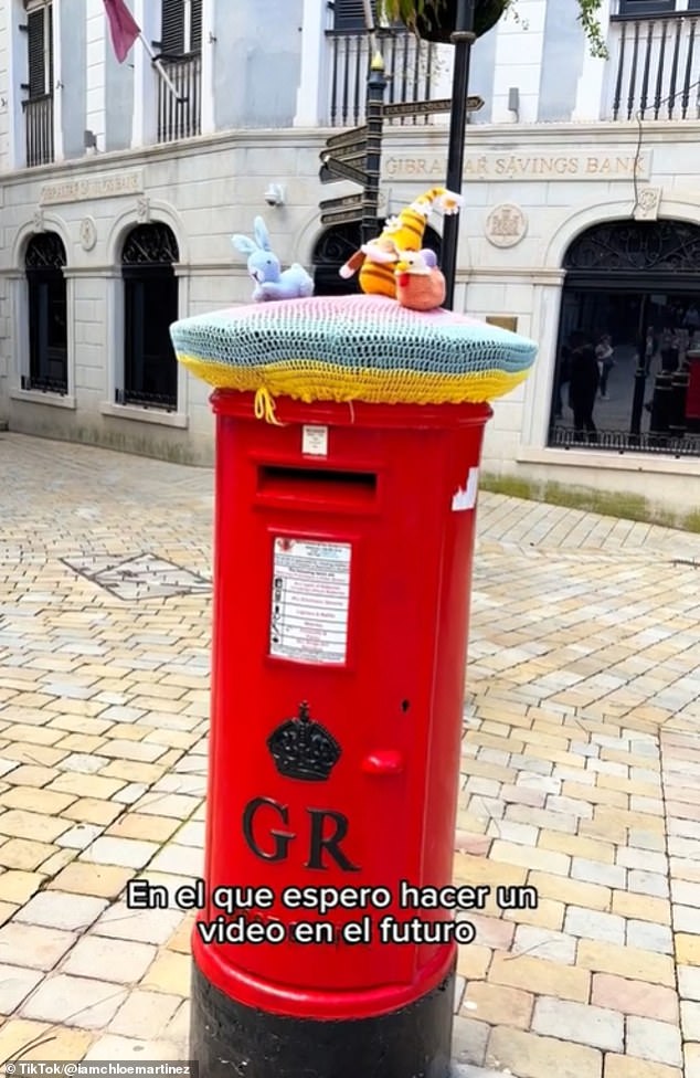 There are royal mail post boxes around Gibraltar - even decorated with crochet toppers like in the UK
