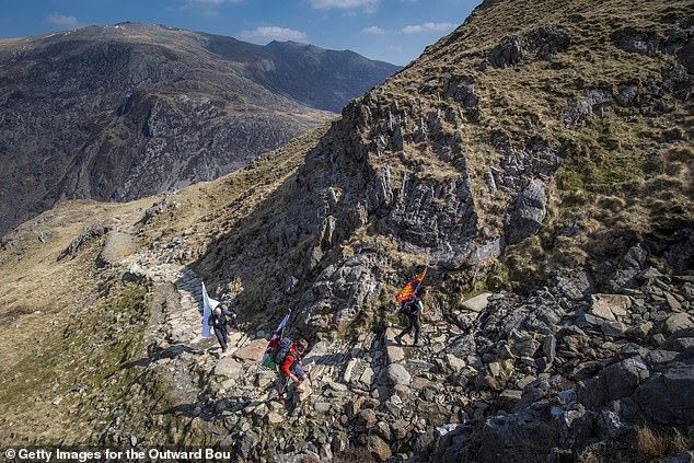 More than 6,000 walkers visit Snowdon each year on a series of walking trails (file picture)