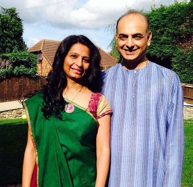 This morning, a Gatwick-bound plane carrying 242 passengers, including 53 British nationals, crashed just moments after take-off in from Ahmedabad Airport in the northwestern Indian state of Gujarat. Raxa Modha (L) is believed to have died in the tragedy today. Here she is pictured with her husband Kishor who passed away in April