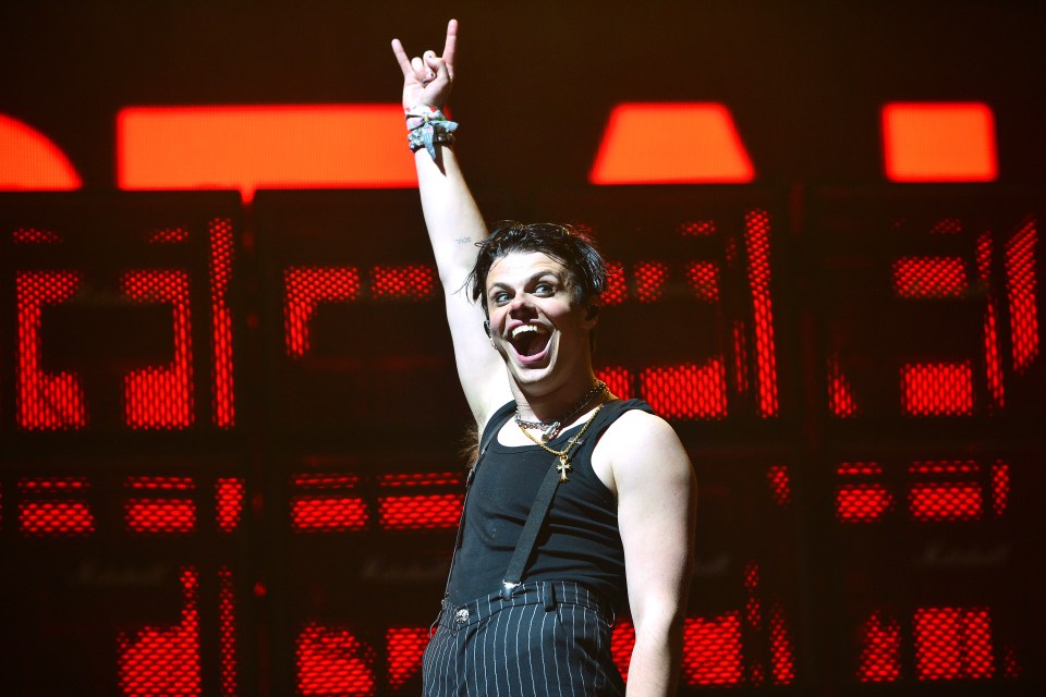 Yungblud performing at Glastonbury Festival.