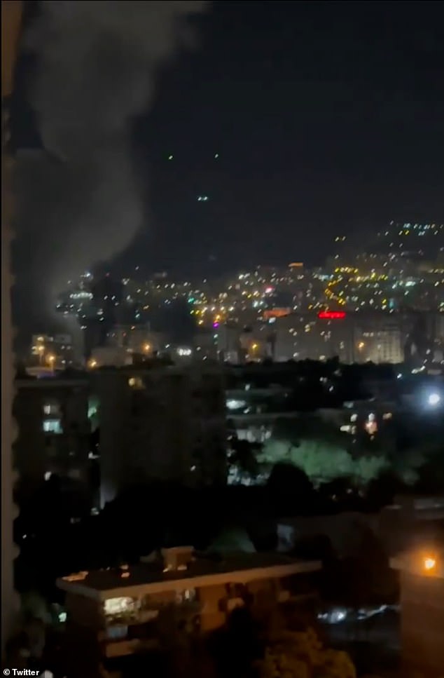 Footage posted on social media has captured smoke billowing into the sky