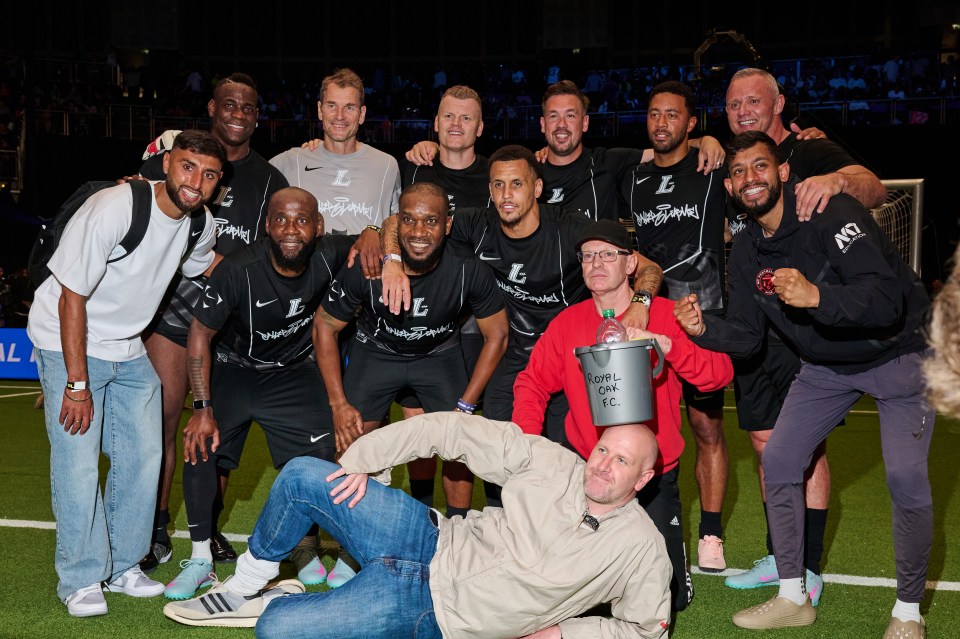 Group photo of footballers at the Baller League UK 2025 Final.