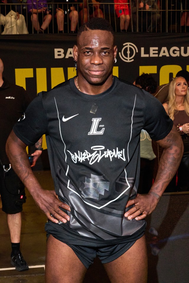 Mario Balotelli at the Baller League UK 2025 Final.