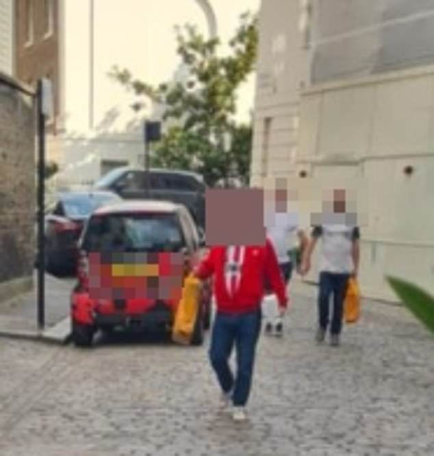 Unassuming Wigan supporters arriving to the property in Belgravia, unaware of the ongoing ordeal between Ms Loyd and her tenant