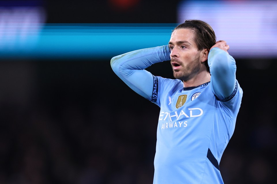 Jack Grealish of Manchester City during an FA Cup match.