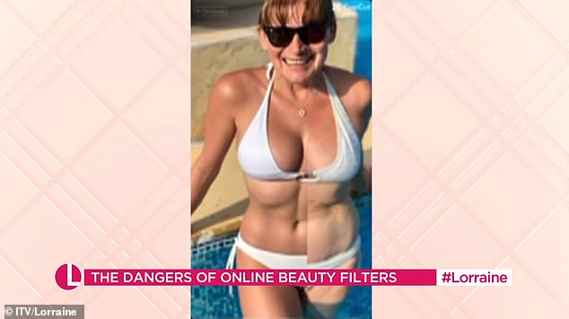 Lorraine was joined in studio by Jeremy Clarkson 's daughter Emily Clarkson to discuss the dangers of using online filters to alter pictures before posting them on social media