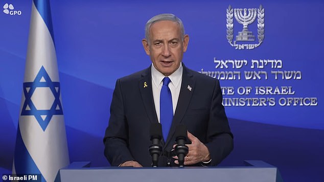 Prime Minister Benjamin Netanyahu said in an address that the attacks will continue 'for as many days at it takes to remove this threat' of Iran's nuclear program