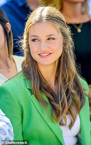 It's thought 19-year-old Leonor, Princess of Asturias, pictured, may also be included in the closely-guarded WhatsApp group