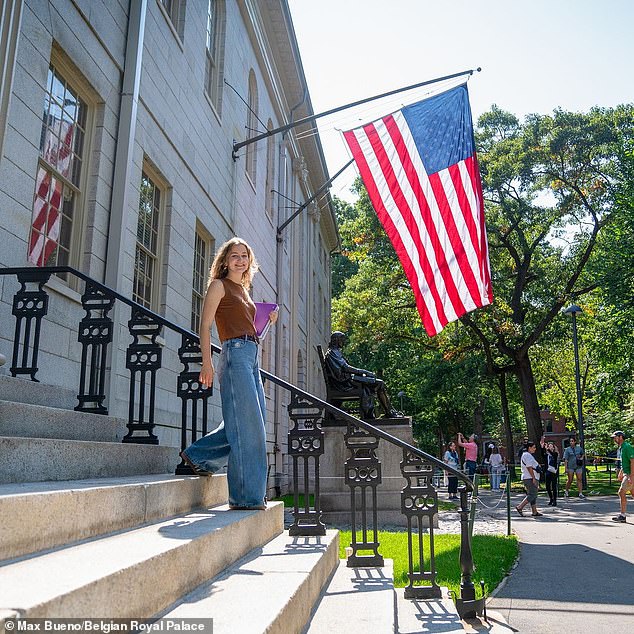 Princess Elisabeth of Belgium pictured on her first day at Harvard in September 2024