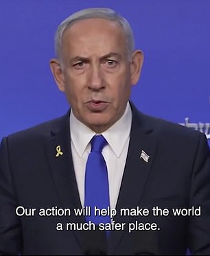 Netanyahu this morning delivered a speech that praised Trump for his condemnation of Iran's nuclear programme
