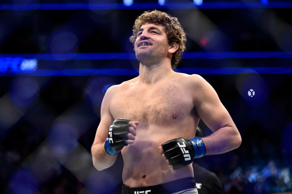 Ben Askren entering the octagon before a UFC welterweight bout.