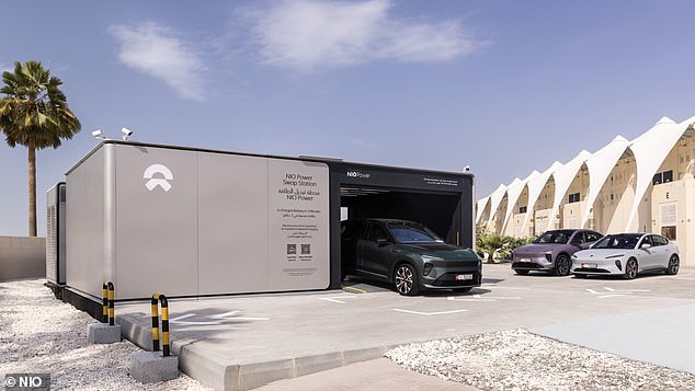 Nio's latest Power Swap 4.0 stations have the capacity to change batteries in just over two minutes - 144 seconds, to be precise - and provide the service to 480 vehicles per day